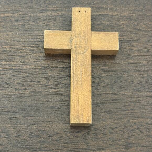 Cross El Salvador Vtg Handmade Turquoise Bird Floral Folk Art Artisan Religious - Picture 9 of 10